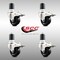 Service Caster 3 Inch 316SS Soft Rubber Swivel 1-7/8 Inch Expanding Stem Caster Set Lock Brake SCC-SS316TTLEX20S314-SRS-178-4 - alternate 2